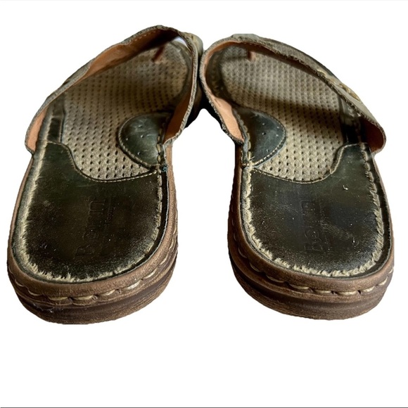 B.O.C Born Suava Thong Flip Flop Sandals Women’s 7M Green / Brown Casual Comfort - Picture 9 of 11